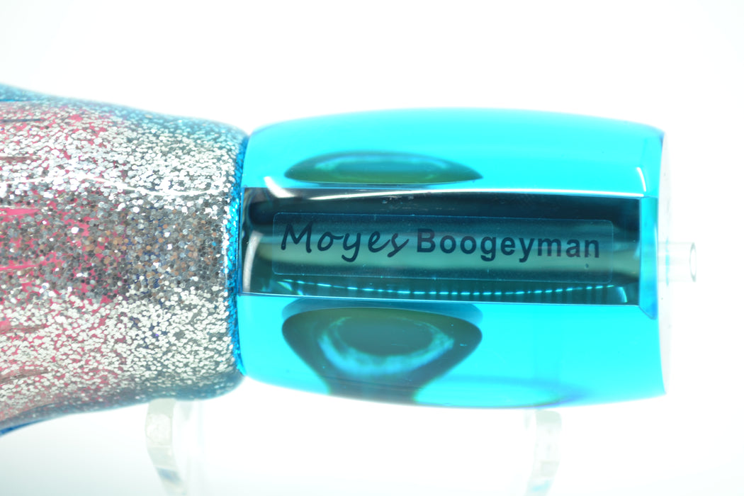 Moyes Lures Ice Blue Mirrored Boogeyman 12" 7oz Skirted Blue-Silver-Pink