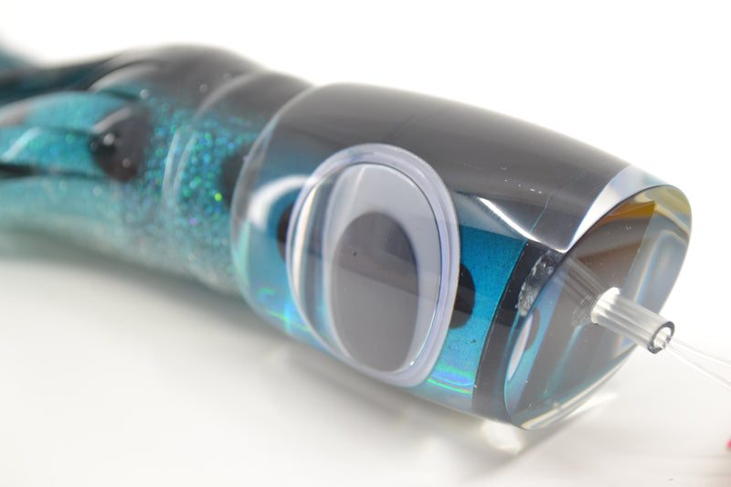 Big T Lures Black-Turquoise-Silver Rainbow Small Zulu Impi 12" 8oz Skirted Black-Turquoise