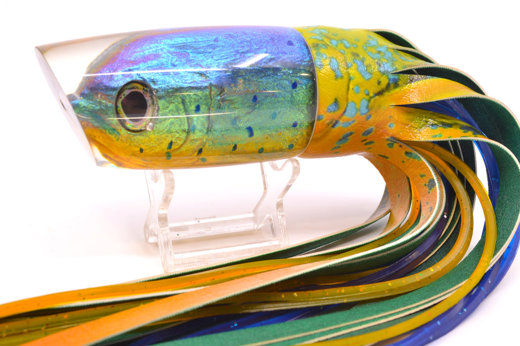 Ali'i Kai Lures Purple-Green-Yellow Yakuza Mahi 14" 9.2oz ALV Vinyl Mahi Gold