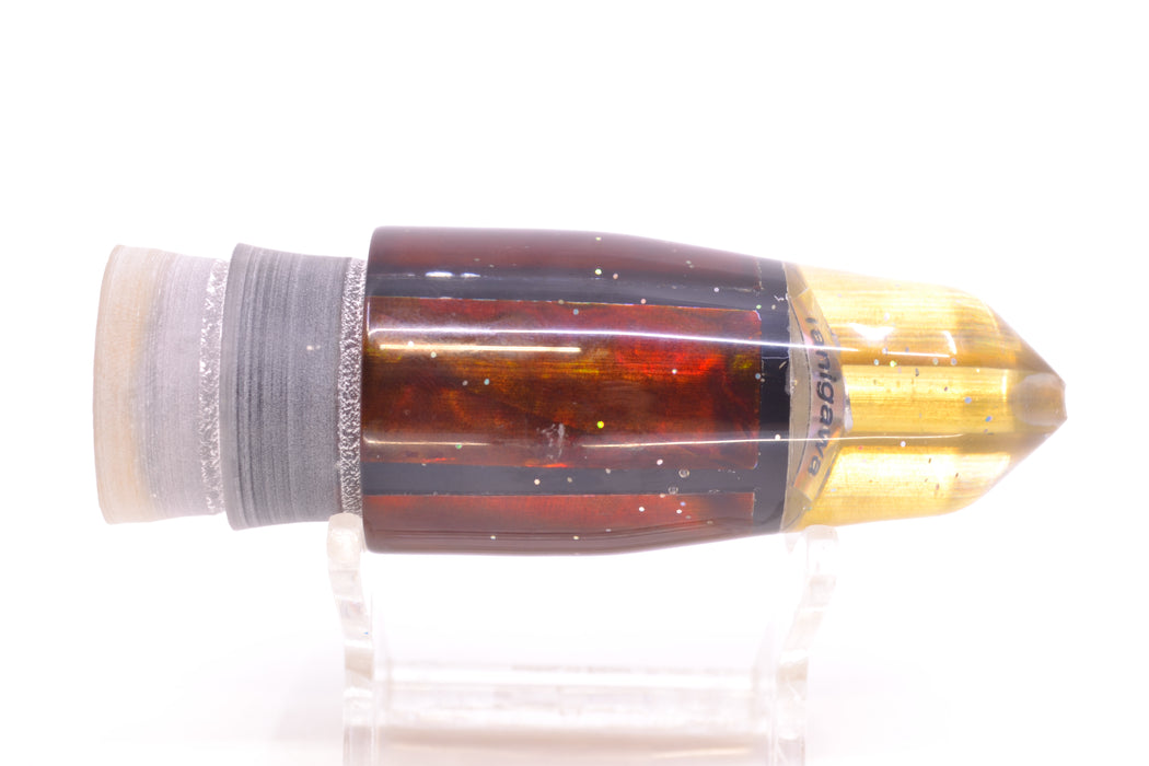 Tanigawa Lures Root Beer MOP Black Wrap 2-Hole Bullet 9"+ 7.8oz GZE