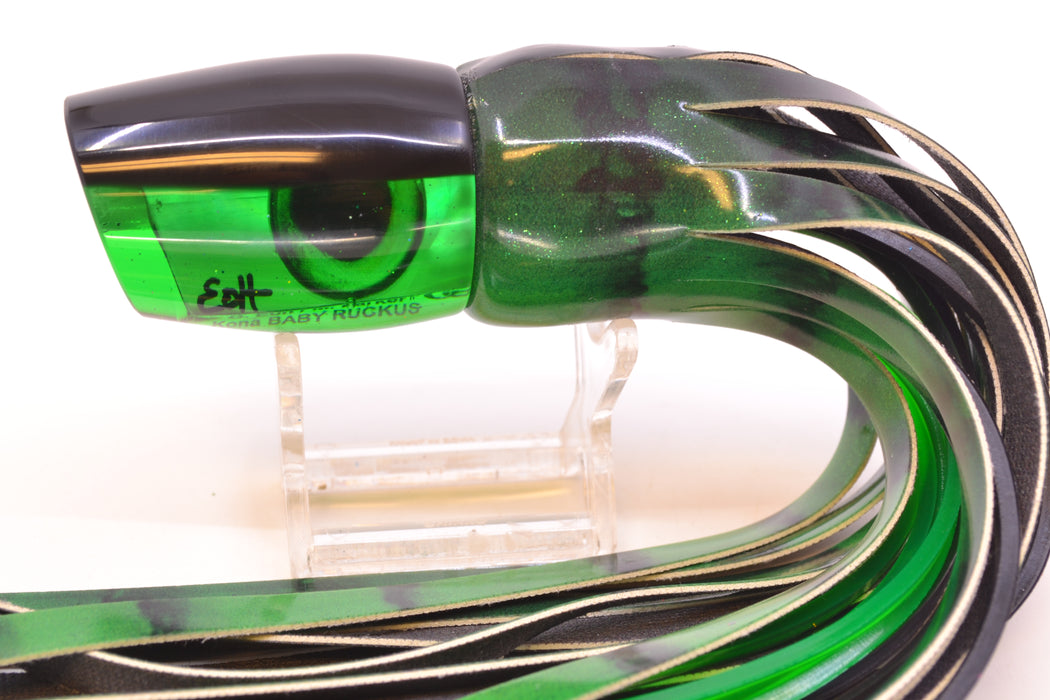 Marlin Magic Green MOP Black Back Taxi Eyes Baby Ruckus 10" 6.3oz FT Vinyl Green Tiger