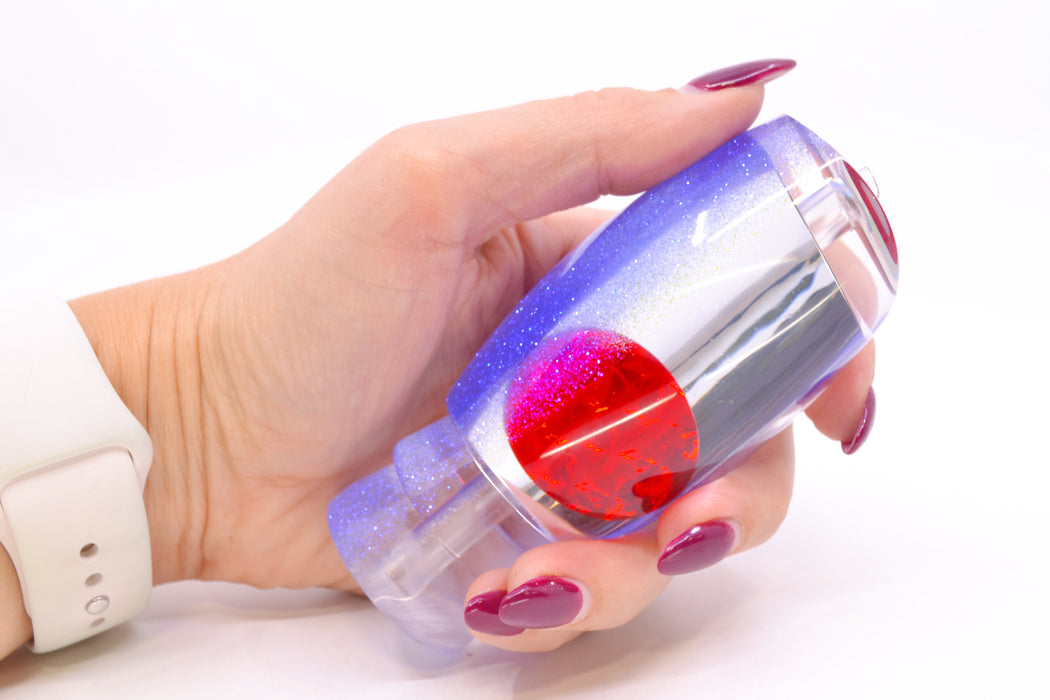 Moyes Lures Clear Mirrored Blue Glittered Back Red Eyes Large Argus 14" 6.5oz