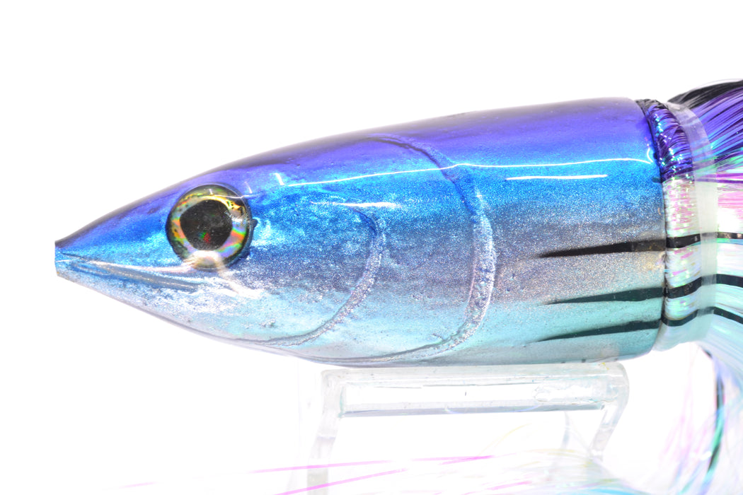 Ali'i Kai Lures Black-Purple-White Aku 12" 10.7oz Strobez Black-Purple-White-Blue Stripes