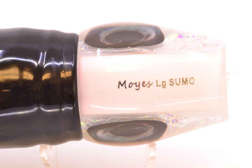 Moyes Lures Ice Rainbow Dichro White Back Taxi Eyes Large Sumo 14" 13.8oz Skirted