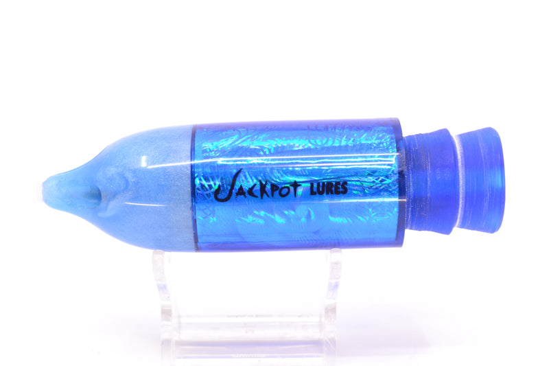Jackpot Lures Blue Pearl Nose Rainbow Swirl 4-Hole Big Blue 12" 12oz