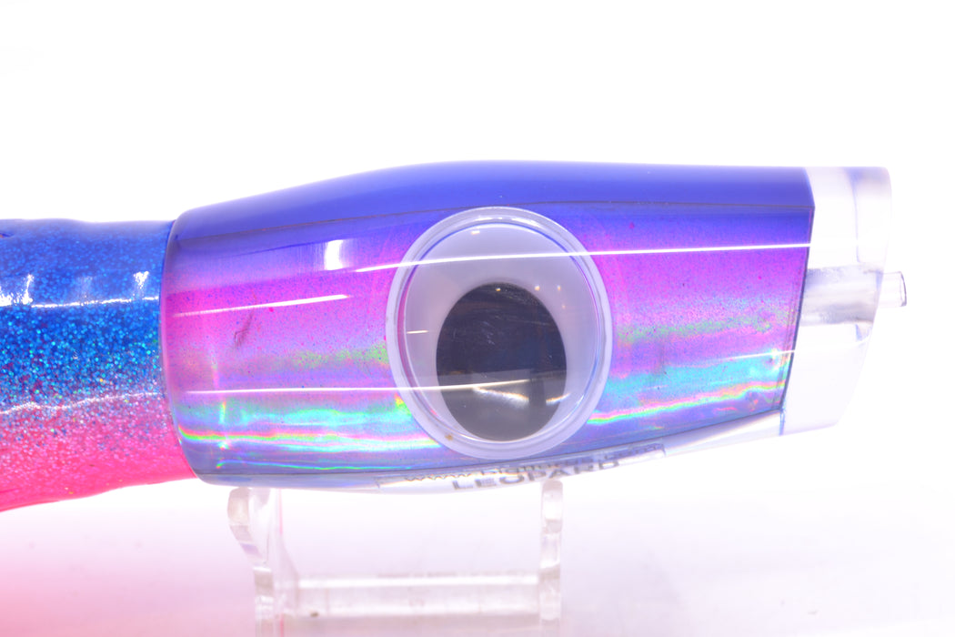 Big T Lures Blue-Pink-Silver Rainbow Leopard 12" 10.7oz Skirted Blue-Pink GZE