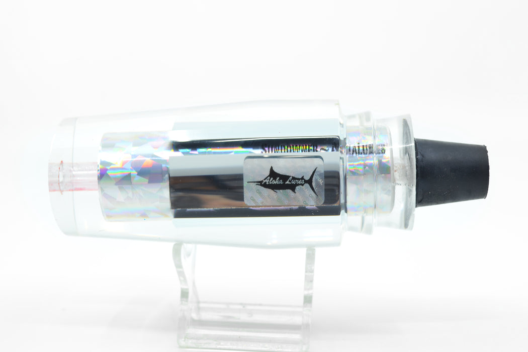 Aloha Lures Clear Mirrored Silver Rainbow Flake Sundowner 14" 8oz