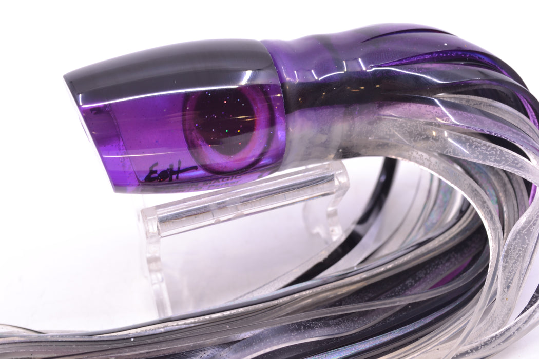 Marlin Magic Purple MOP Black Back Taxi Eyes Small Ruckus 9" 5oz Skirted Skipjack GZE