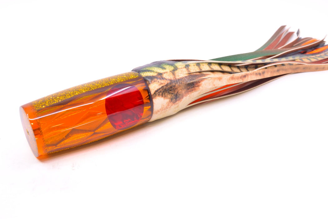 Koya Lures Orange Rainbow Diamond Red Eyes Hard Head 12" 7oz ALV Vinyl Fire Mackerel
