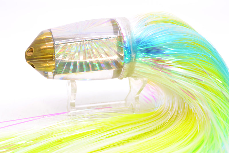Koya Lures Silver Rainbow Starburst 4-Hole Bullet 9"+ 7oz EZ Flash Feathersword
