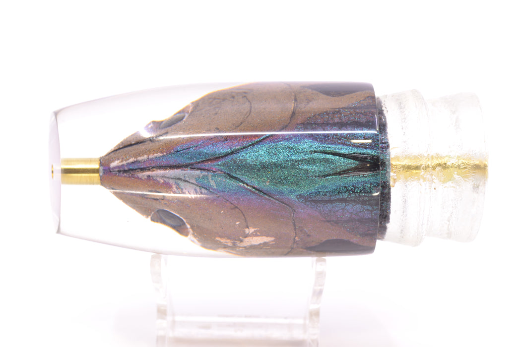 Joe Yee by KEGZ-Niiyama Collab Purple-Blue/Green Aku Fish Head Super Plunger 14" 7.2oz GZE