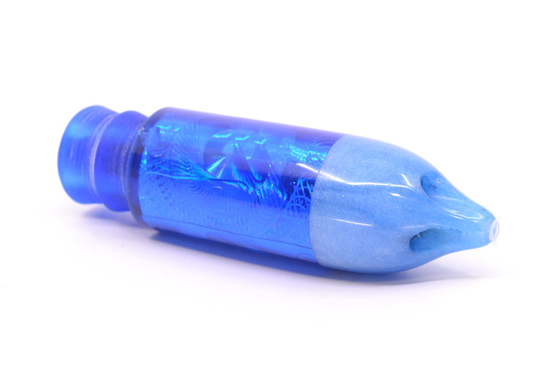 Jackpot Lures Blue Pearl Nose Rainbow Swirl 4-Hole Big Blue 12" 12oz