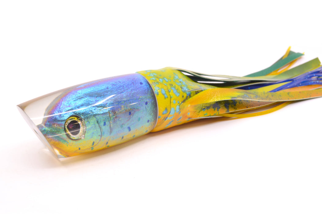 Ali'i Kai Lures Purple-Green-Yellow Yakuza Mahi 14" 9.2oz ALV Vinyl Mahi Gold