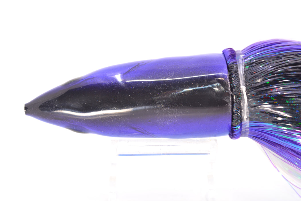 Ali'i Kai Lures Black-Purple-White Aku 12" 10.7oz Strobez Black-Purple-White-Blue Stripes