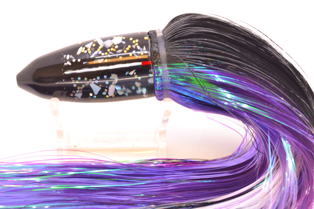 Crampton Baits Black S&P Black Tip Bullet 7" 4.5oz Strobez Black-Purple
