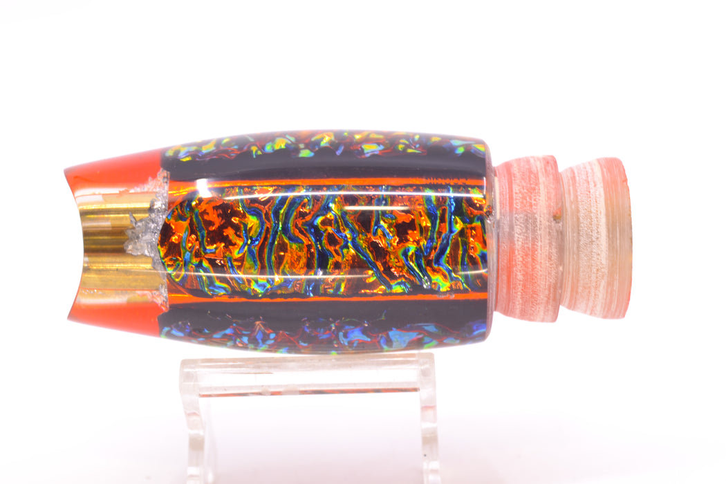 Coggin Lures Fire Dichro Orange Back 4-Hole Copalure Scoop 12" 9oz