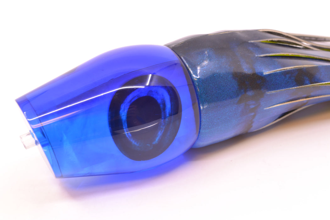Moyes Lures Ice Blue MOP Blue Back Taxi Eyes Large Sumo 14" 10.3oz FT Vinyl Blue Tiger
