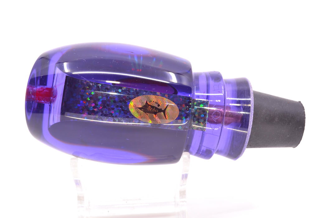 Aloha Lures Purple Rainbow Black Back Red Eyes Bamboocha 12" 6.7oz