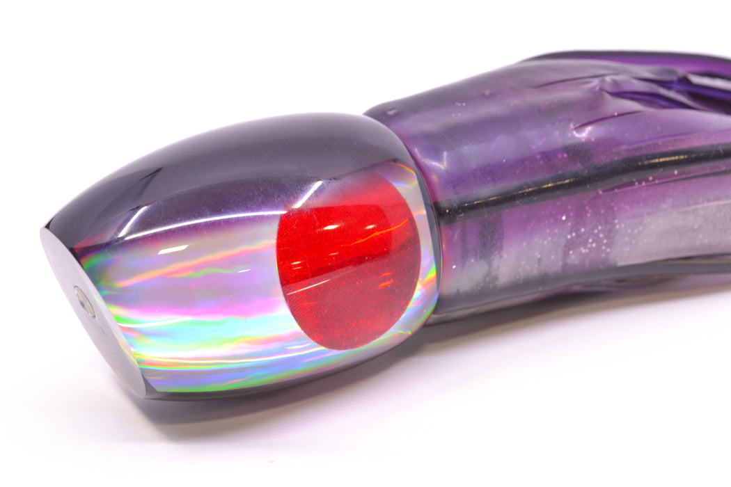 Crane Lures Silver Rainbow Dark Purple Back Rudy 12" 10.5oz Skirted New Pre-Owned GZE