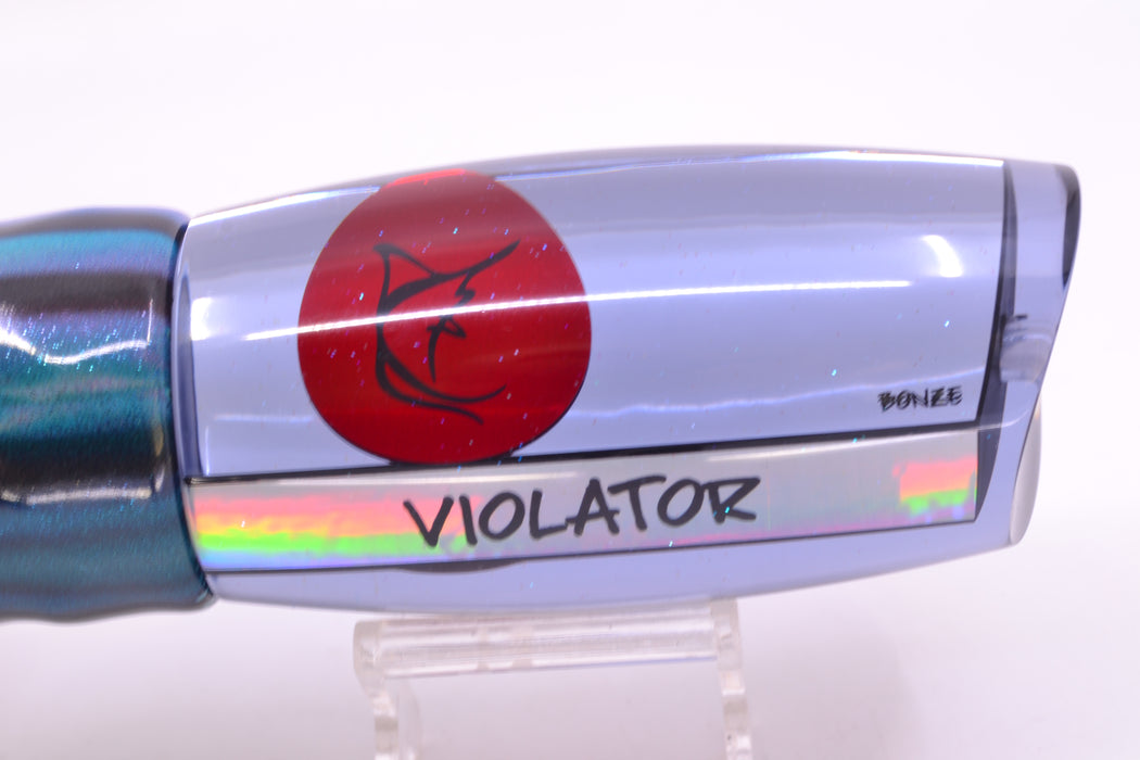 Bonze Lures Smoke Mirrored Red Eyes Violator 14" 14.6oz Fire Tailz Vinyl Skipjack