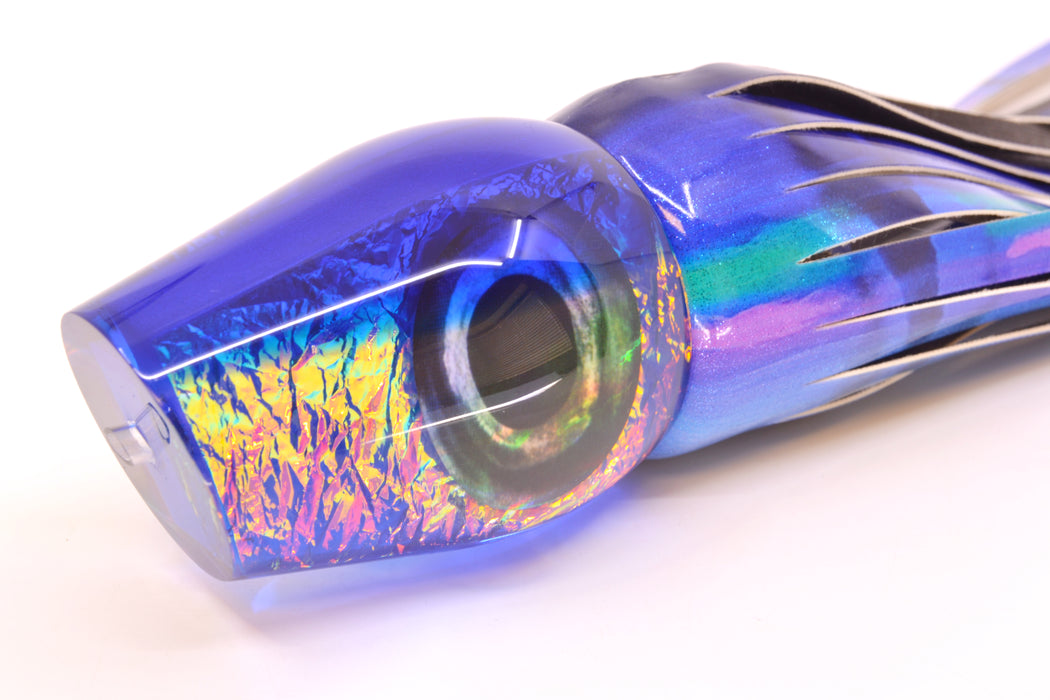 Moyes Lures Blue-Pink Dichro Blue Back Taxi Eyes XL Sumo 16" 16.4oz FT Vinyl Blueberry