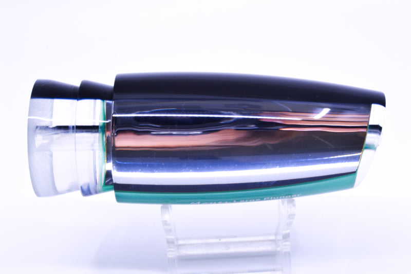 Moyes Lures Clear Mirrored Black Back No Eyes Large Plunger 14" 8.2oz