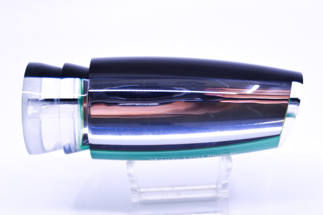 Moyes Lures Clear Mirrored Black Back No Eyes Large Plunger 14" 8.2oz