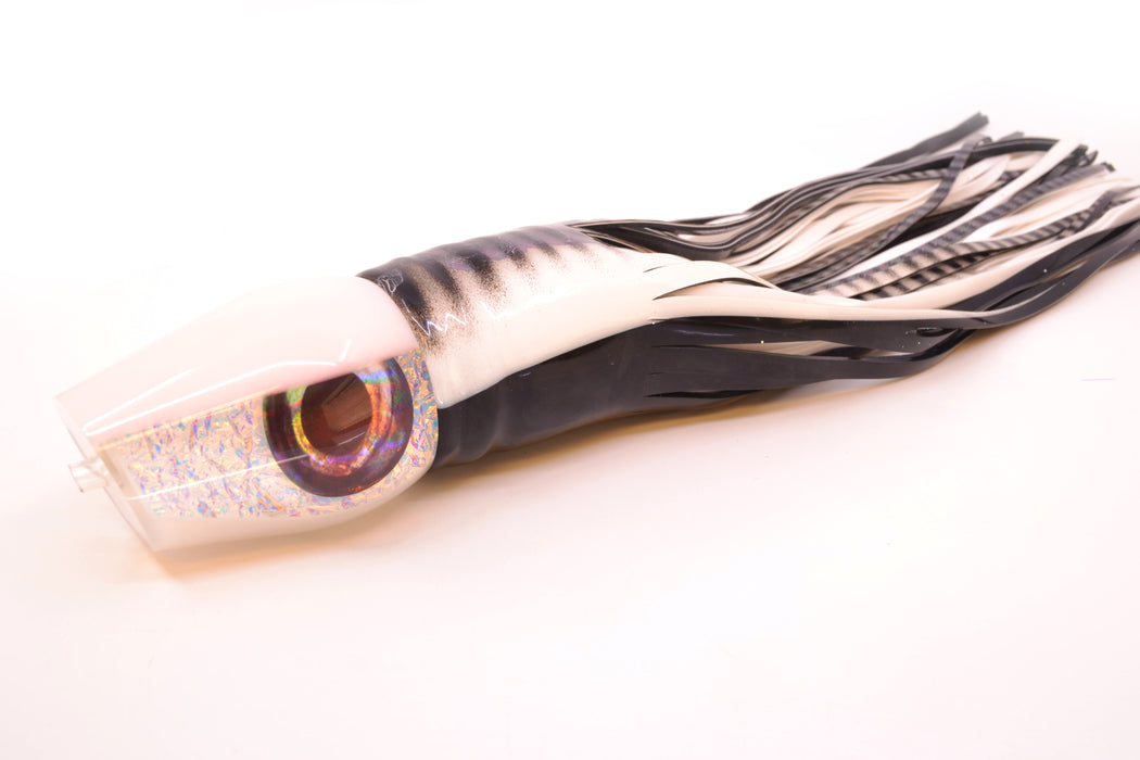 Moyes Lures Ice Rainbow Dichro White Back Taxi Eyes Large Sumo 14" 13.8oz Skirted