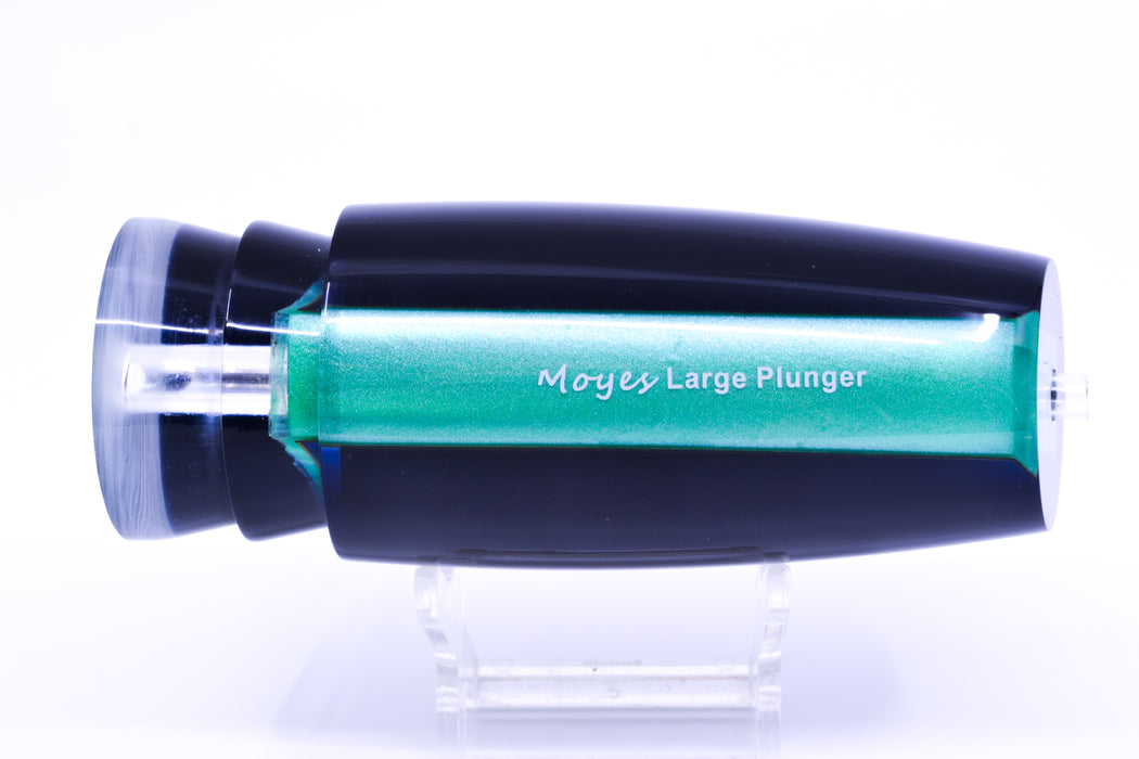 Moyes Lures Clear Mirrored Black Back No Eyes Large Plunger 14" 8.2oz
