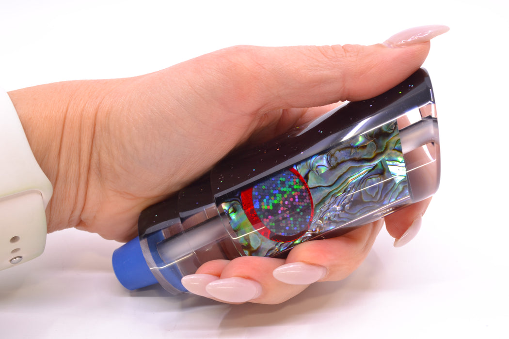 TANTRUM Lures Abalone Shell Black Back Black-Red Eyes Large Tube 12" 5.8oz