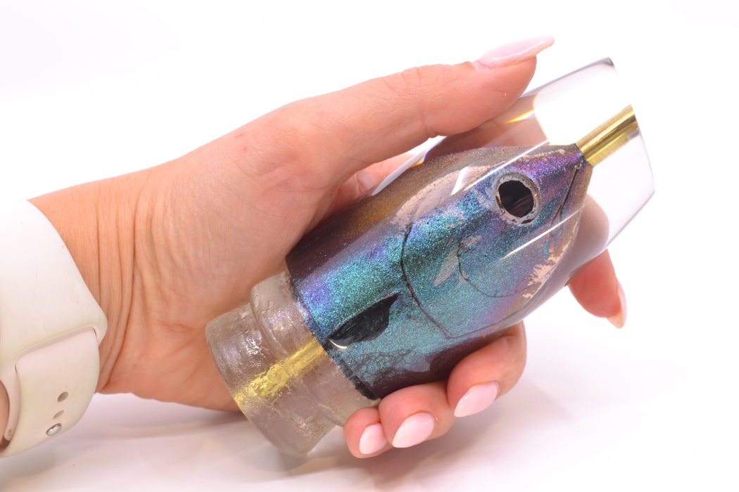 Joe Yee by KEGZ-Niiyama Collab Purple-Blue/Green Aku Fish Head Super Plunger 14" 7.2oz GZE