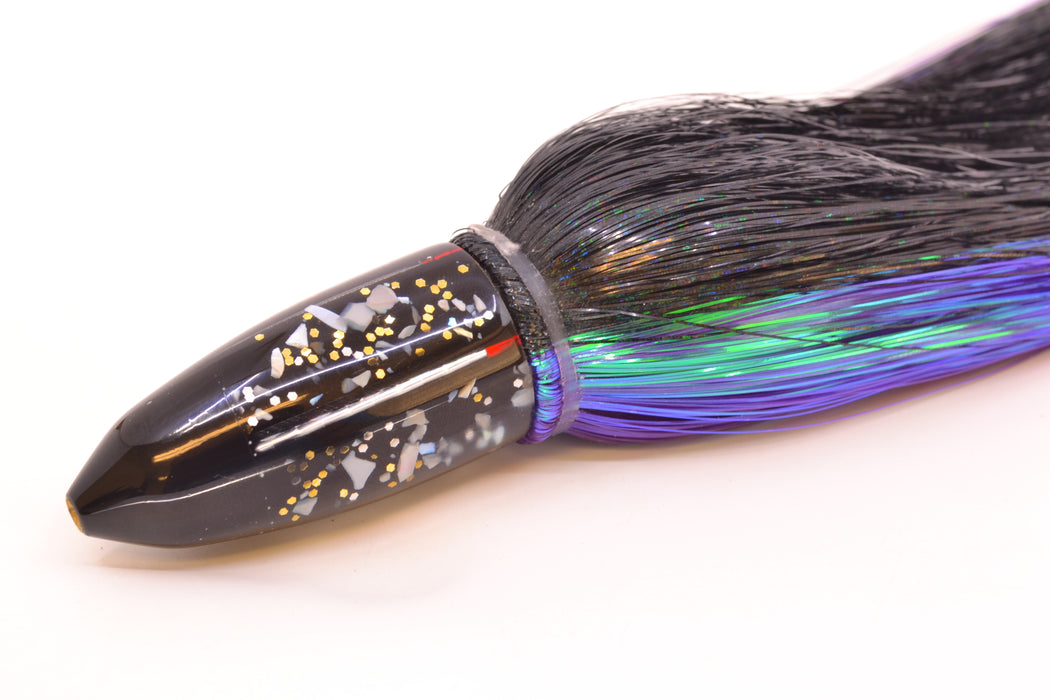 Crampton Baits Black S&P Black Tip Bullet 7" 4.5oz Strobez Black-Purple