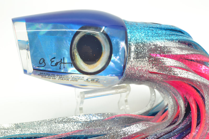 Marlin Magic Blue MOP Blue Back Taxi Eyes Papa Joe 16" 19oz Skirted Blue-Silver-Pink