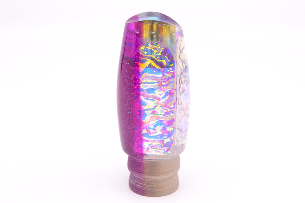 Coggin Lures Ice Rainbow Dichro Purple Back 4-Hole Lightweight Copalure Scoop 12" 5oz