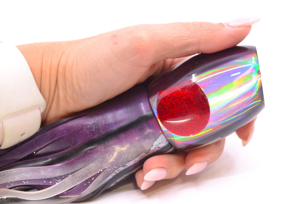 Crane Lures Silver Rainbow Dark Purple Back Rudy 12" 10.5oz Skirted New Pre-Owned GZE