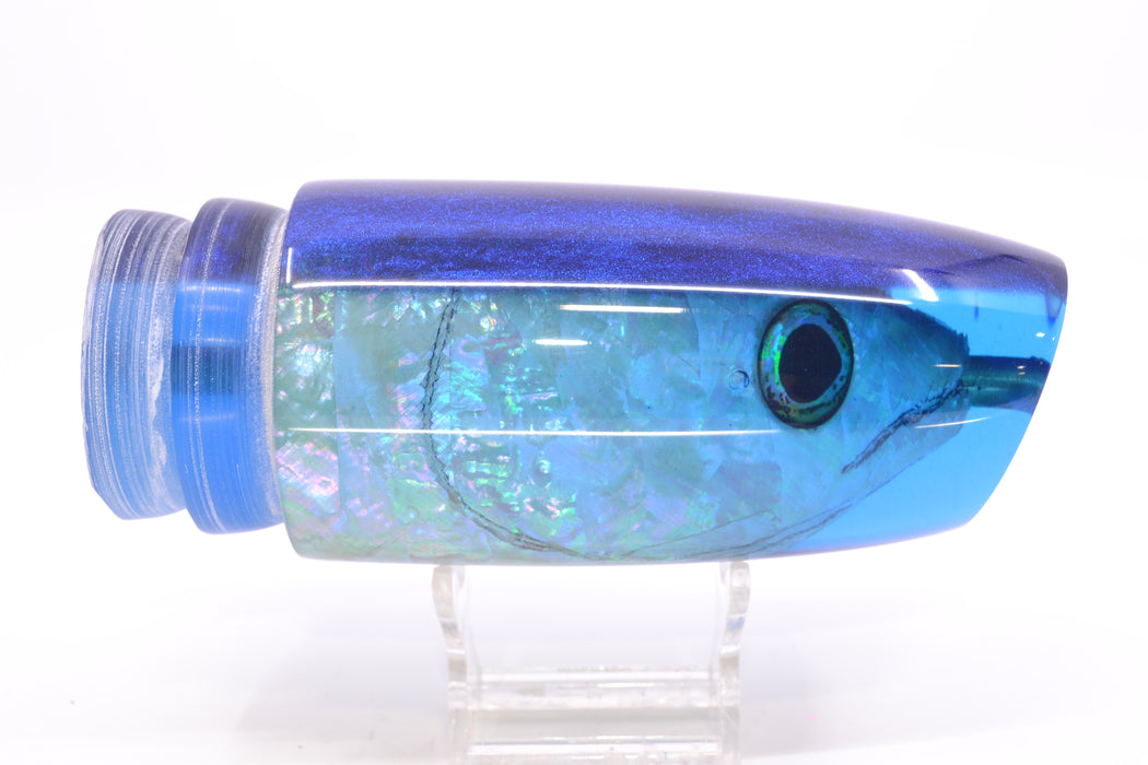 Ali'i Kai Lures Ice Blue Shell Blue Back Fish Head XL Plunger 16" 14oz GZE
