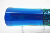 Marlin Magic Blue-Purple Abalone Blue Back No Eyes Reverse Taper Large Tube 12" 8.6oz Skirted