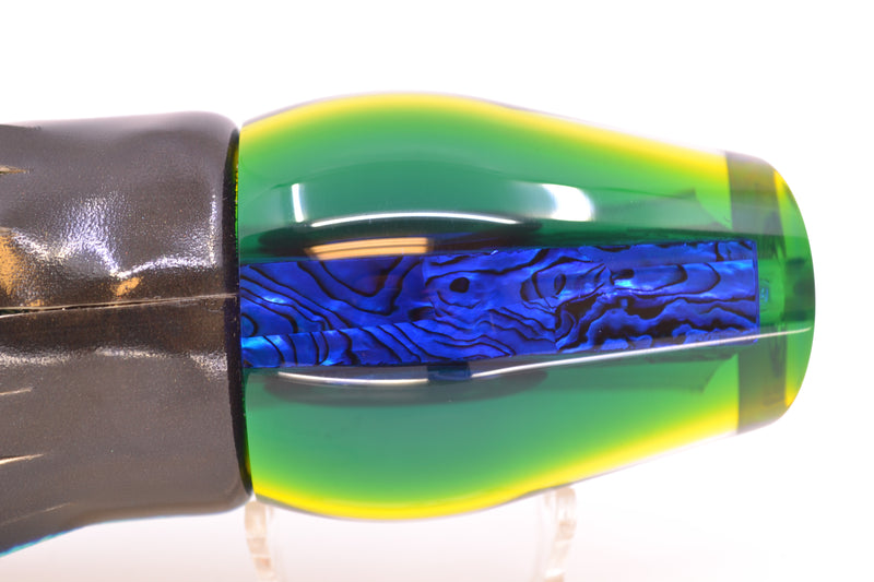 Moyes Lures Yellowfin Paua-MOP Blue-Yellow Back XL Sumo 16" 16.4oz FT Vinyl Yellowfin