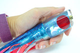 Koya Lures Blue MOP Rainbow Pearl Red Eyes Small 861 10" 7oz Skirted Blue-Silver-Pink