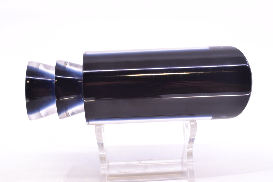Moyes Lures Black Death Black Pearl Black Back Taxi Eyes Medium Pipe Bomb 12" 4.6oz