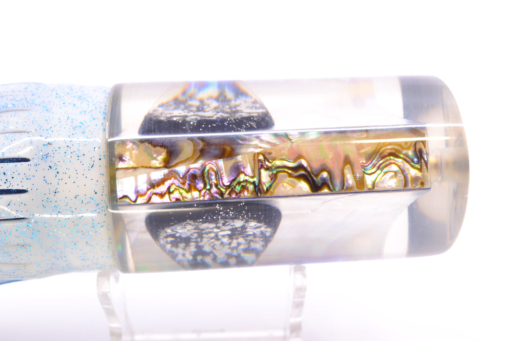 Ohsnap Lures Ice Blue MOP White Abalone Back XL Tube 12" 10oz Skirted New Pre-Owned GZE