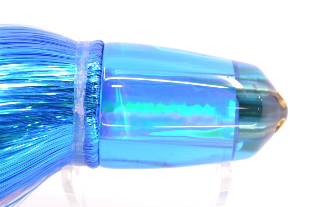 Koya Lures Blue Rainbow 4-Hole Bullet 9"+ 7oz Strobez Blue-White/Pink