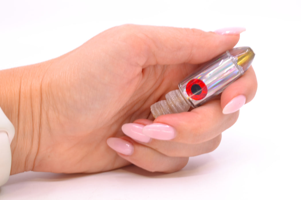 Coggin Lures Rainbow Stripes Black-Red Eyes Peanut Dart 4.5" 1.2oz GZE