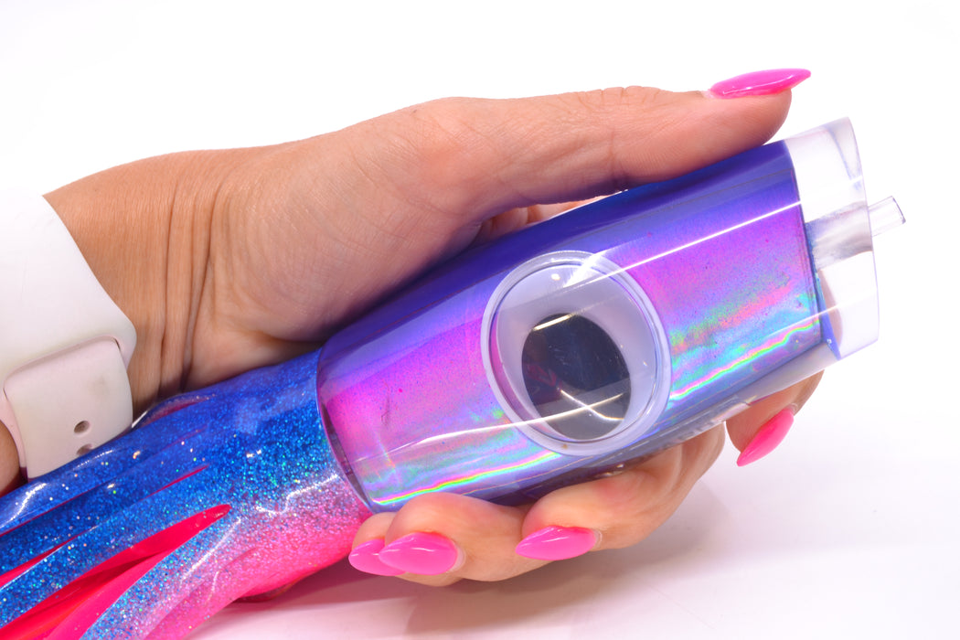 Big T Lures Blue-Pink-Silver Rainbow Leopard 12" 10.7oz Skirted Blue-Pink GZE
