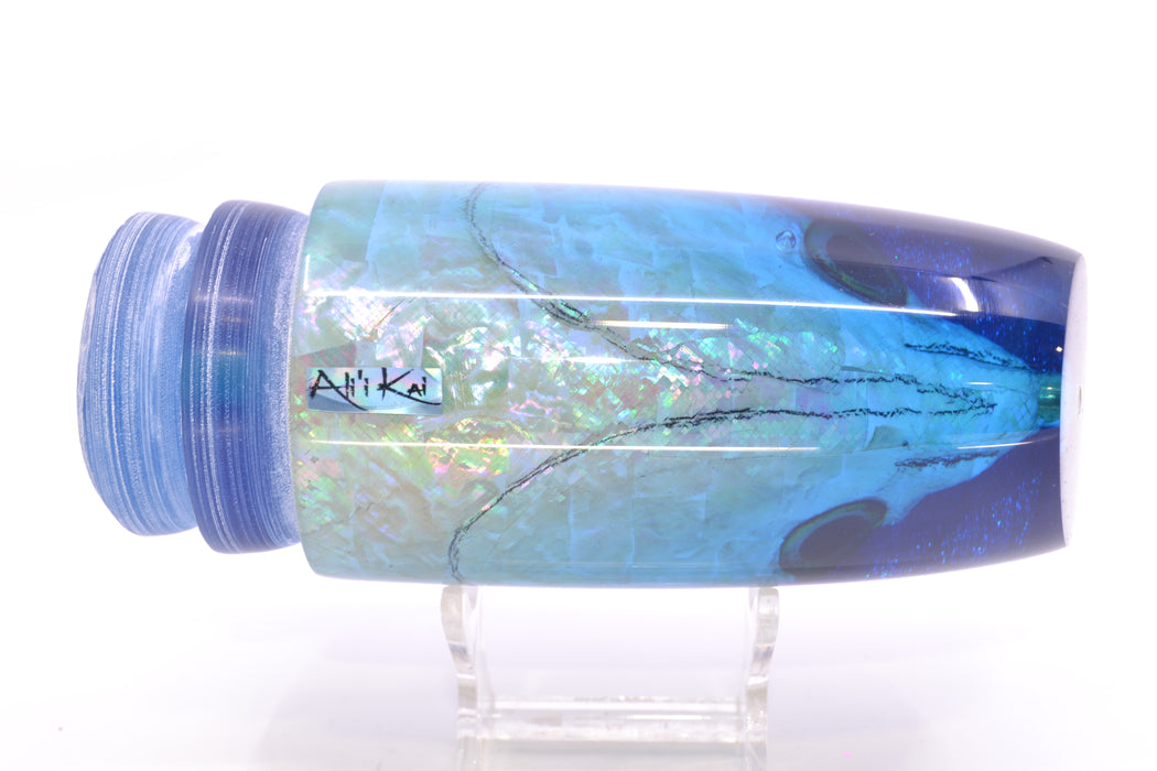 Ali'i Kai Lures Ice Blue Shell Blue Back Fish Head XL Plunger 16" 14oz GZE