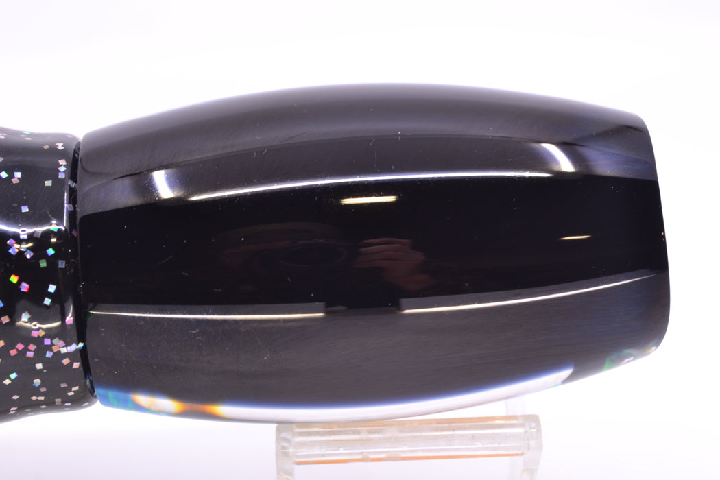 Moyes Lures Green-Orange Dichro Black Back 1305 16" 16.5oz Skirted Black/Green