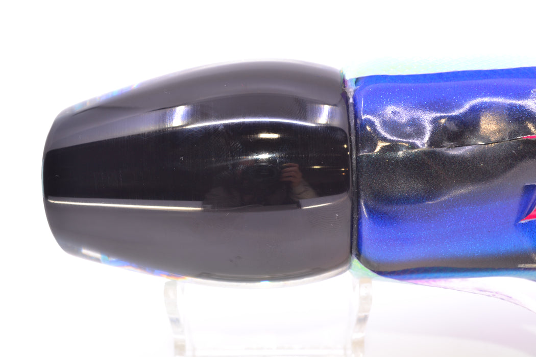 Marlin Magic Ice Blue-Akule Lava Black Back Bog Eye 14" 9.5oz FT Vinyl Skipjack with Wings GZE