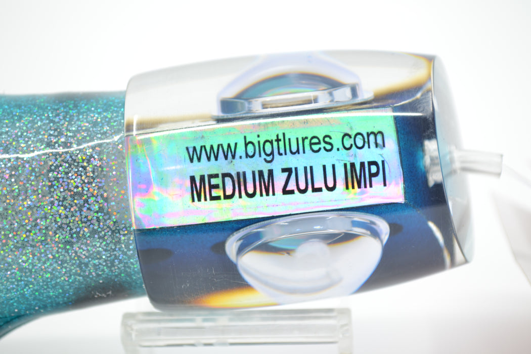 Big T Lures Black-Turquoise Medium Zulu Impi 14" 11.5oz Skirted Black-Turquoise-Silver