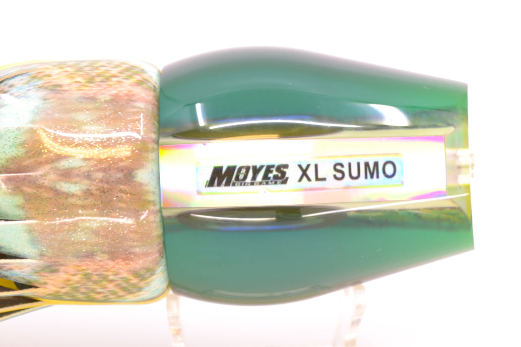 Moyes Lures Yellowfin Paua-MOP Blue-Yellow Back XL Sumo 16" 16.4oz FT Vinyl Yellowfin