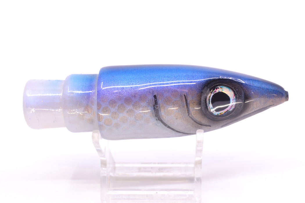 Tsutomu Lures Silver Dot Blue Back Non-Jetted Kona Dragon 9"+ 6.4oz